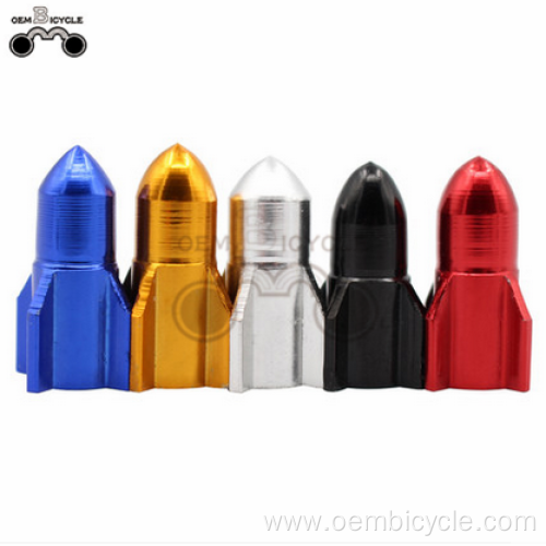 Aluminum Tire Wheel Valve Stem Caps with stripes for mountain Bike